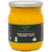 Purée de patate douce coriandre citron Bio